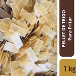 Kit com 2 Kg de Pururuca de Trigo Crua Para Fritar Salgadinho de Bacon Lisa e Listrada 1kg de cada + Tempero de Bacon