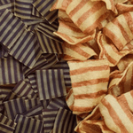 Pururuca de Trigo Crua Para Fritar Salgadinho de Bacon Listrada 1kg + Tempero de Bacon