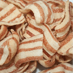 Pururuca de Trigo Crua Para Fritar Salgadinho de Bacon Listrada 1kg + Tempero de Bacon