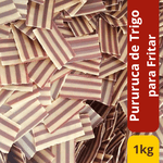 Pururuca de Trigo Crua Para Fritar Salgadinho de Bacon Listrada 1kg + Tempero de Bacon