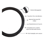 Capa de Volante com Sistema Massageador Mercedes Scania - Preto - 50 cm