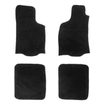 Kit Pelúcia Tapete + Capa De Volante - Preto