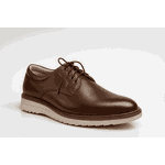 Sapato Casual Bergamo Couro Legítimo Café + Brinde Exclusivo: Cinto