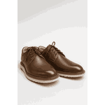Sapato Casual Bergamo Couro Legítimo Café + Brinde Exclusivo: Cinto
