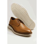 Sapato Casual Bergamo Couro Legítimo Caramelo + Brinde Exclusivo: Cinto
