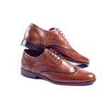 Sapato Social Derby em Couro Pinhao