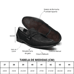 Mocassim Masculino Santarém - Couro Camurça Preto