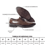 Sapato Social Masculino Jack - Couro Café