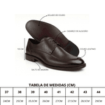 Sapato Social Matera - Derby em couro Café - Sola de couro 