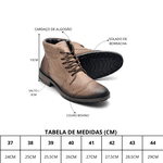 Coturno Masculino Jersey - Couro Legítimo Bege