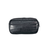 Necessaire Masculina de Couro Croco Preto