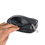 Necessaire Masculina de Couro Croco Preto