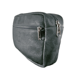Necessaire Masculina de Couro Cinza