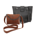 Kit Saco Preta + Kiara Caramelo