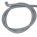 Mangueira Drenagem Sanfonada De Saída Compatível Lavadoras Continental-electrolux-consul Bocal Curvo 1,94 m Afa