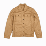 JAQUETA DE COURO BEGE DESERT ESTILO CAMISA RHOUKER