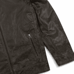 JAQUETA DE COURO MARROM ROAD GOLA PADRE RHOUKER