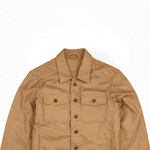 JAQUETA DE COURO BEGE DESERT ESTILO CAMISA RHOUKER