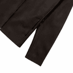 JAQUETA DE COURO CAFÉ CLÁSSICA GOLA PADRE RHOUKER