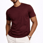 Camiseta Basic Algodão Egípcio Rhouker Bordô