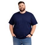 Camiseta Plus Size Azul Marinho