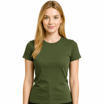 Camiseta Baby Look Verde Militar