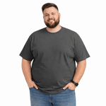 Camiseta Plus Size Cinza Chumbo