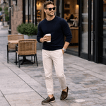Mocassim Driver Masculino Cafe em Couro Casual Slip On 