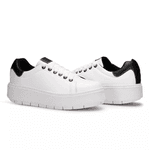 Tênis Feminino Solado Plataforma Branco e Preto KCShoes