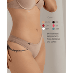 3 Calcinha Intermediárias em Microfibra COMBO
