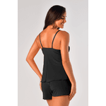 Bady Doll Ritati em Liganete e Renda Preto