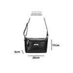 Bolsa Feminina Transversal Pequena em Couro Legitimo Azul