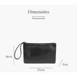 Necessaire Feminina em Couro Legitimo Preta