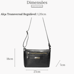 Bolsa Feminina Couro Legitimo Alça Transversal Pequena Vermelha