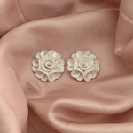 Brinco Flor Rendado Prata 925
