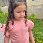 Conjunto menina “Eu sou corajosa” Rosa