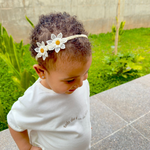 Faixa Guipure Flor Branca