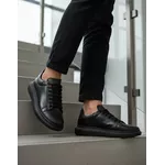 Sneaker Masculino Couro Legítimo All Black Mcqueen