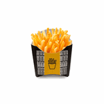 EMBALAGEM PARA BATATA FRITA TRADICIONAL BLACK YELLOW - 50 UNIDADES