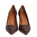 Scarpin Marrom Salto Fino Couro
