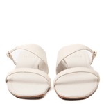 Sandália Rasteira Off White Couro