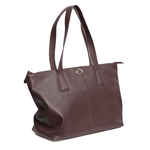 Bolsa Shopping Marrom Couro Grande