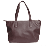 Bolsa Shopping Marrom Couro Grande