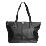 Bolsa Shopping Preta Couro Grande