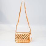 Bolsa Camila Dourada Couro Matelassê