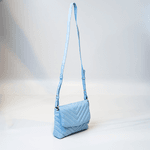Bolsa Camila Azul Candy Couro Matelassê