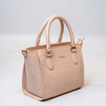 Bolsa Tote Croco Bege Couro