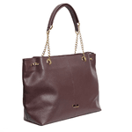 Bolsa Marrom Shopping Grande Couro