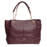 Bolsa Vinho Shopping Grande Couro