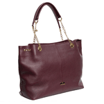 Bolsa Vinho Shopping Grande Couro
